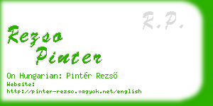 rezso pinter business card