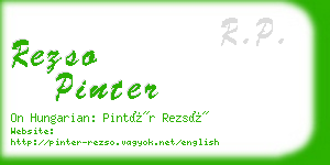 rezso pinter business card